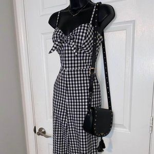 Checkered Print Romper